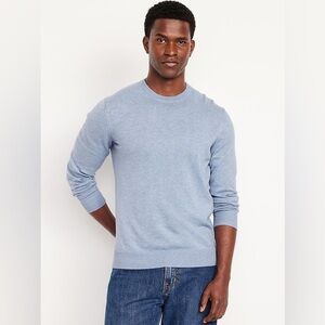 NWT Old Navy Men's Light Blue Recycled Crew-Neck Sweater Size M